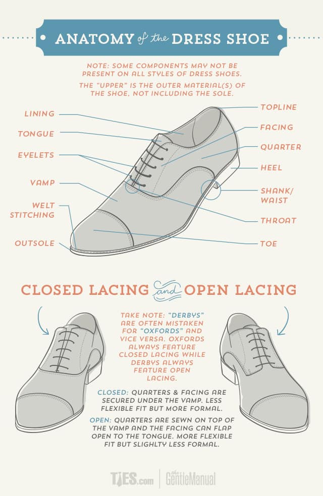 Dress shoe infographic