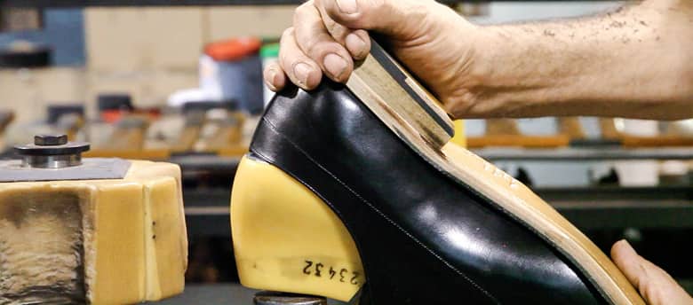Cobbler Making a Men's Dress Shoe