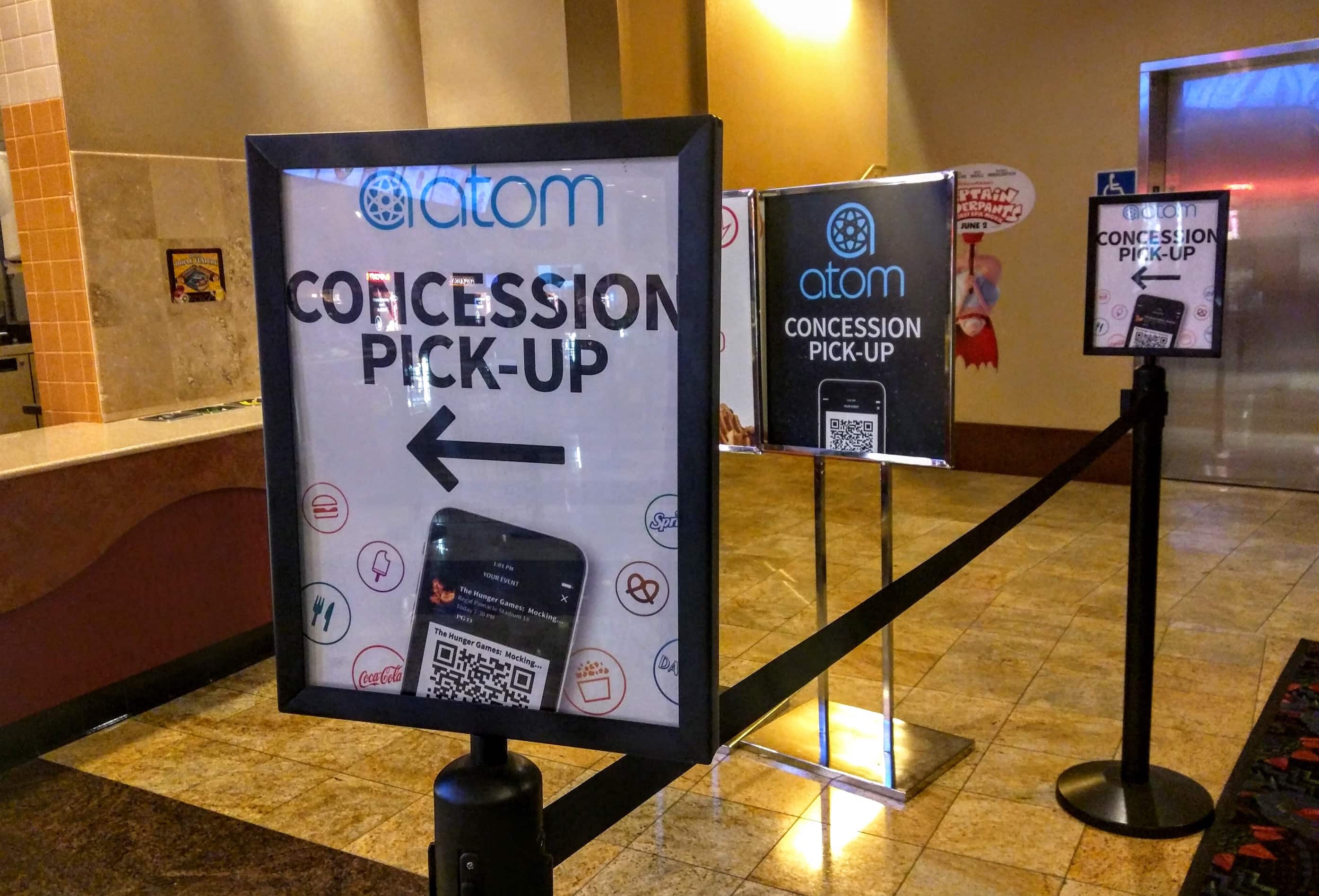 Atom tickets concession line