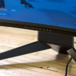 Alienware 34-inch Curved Gaming Monitor stand front Slickdeals