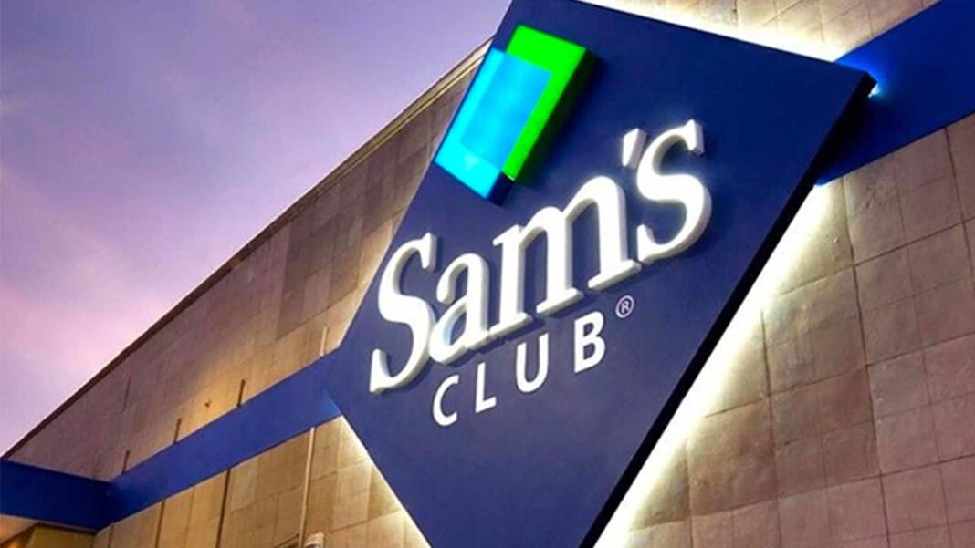 Sams Club logo at night
