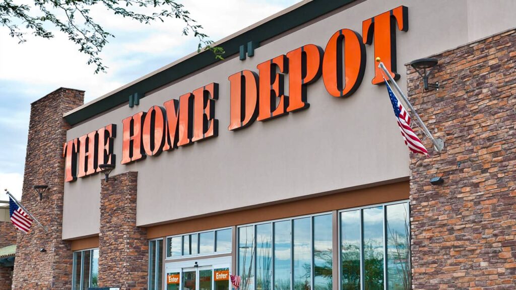 exterior view of home depot