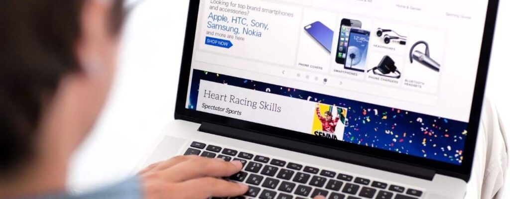 ebay on computer screen