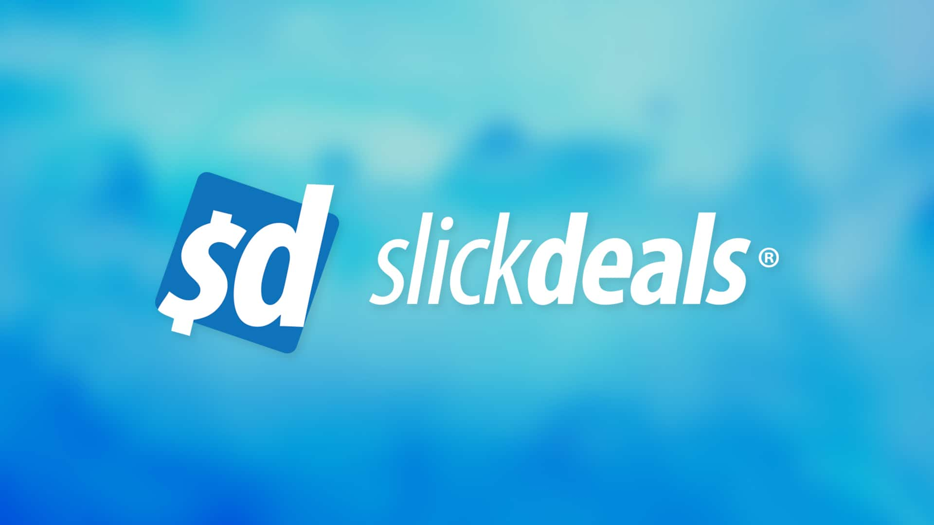 slickdeals logo on blue background