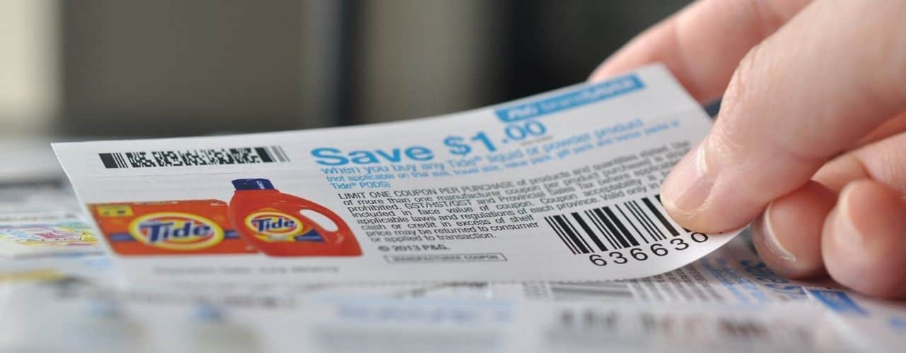 Holding save one dollar coupon