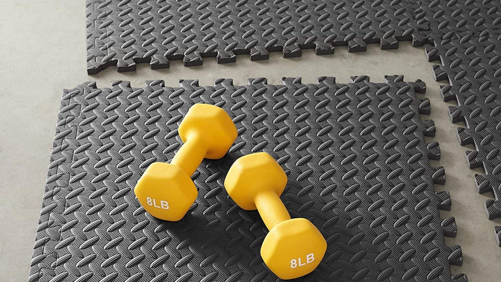 Amazon Basics Foam Interlocking Exercise Gym Floor Mat Tiles