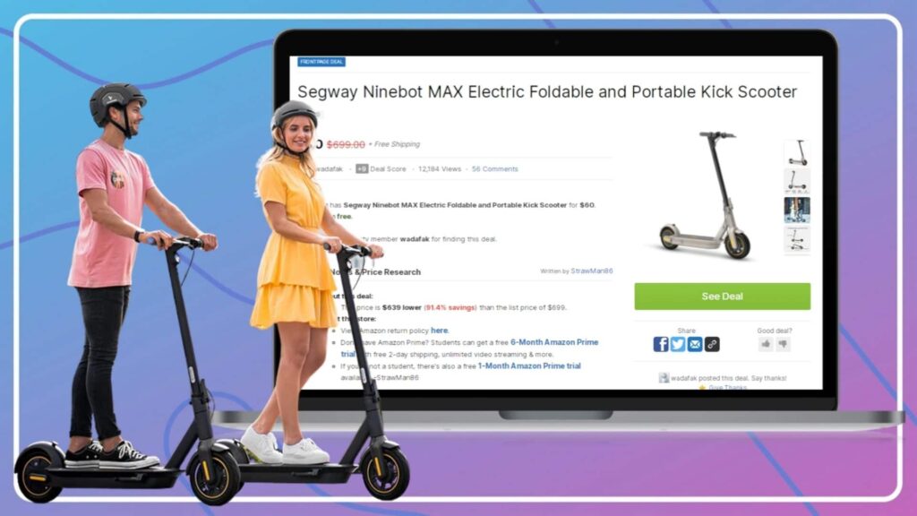 Segway Ninebot MAX Electric Foldable and Portable Kick Scooter
