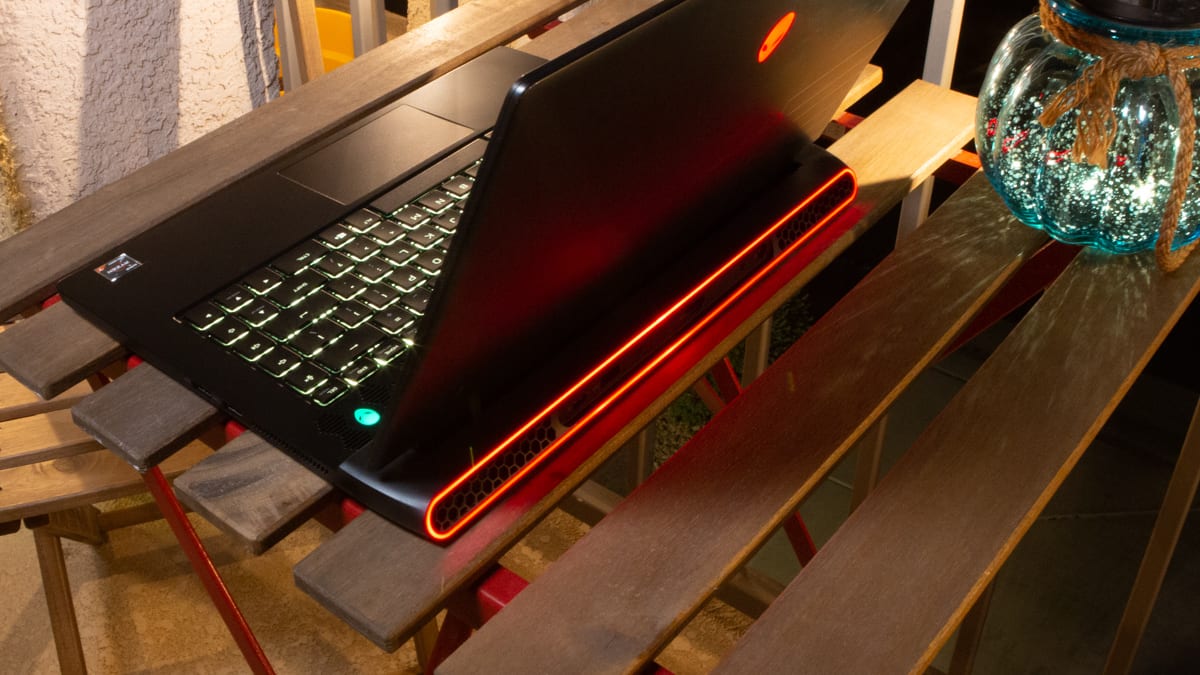 Alienware m15 Ryzen gaming laptop rear exhaust