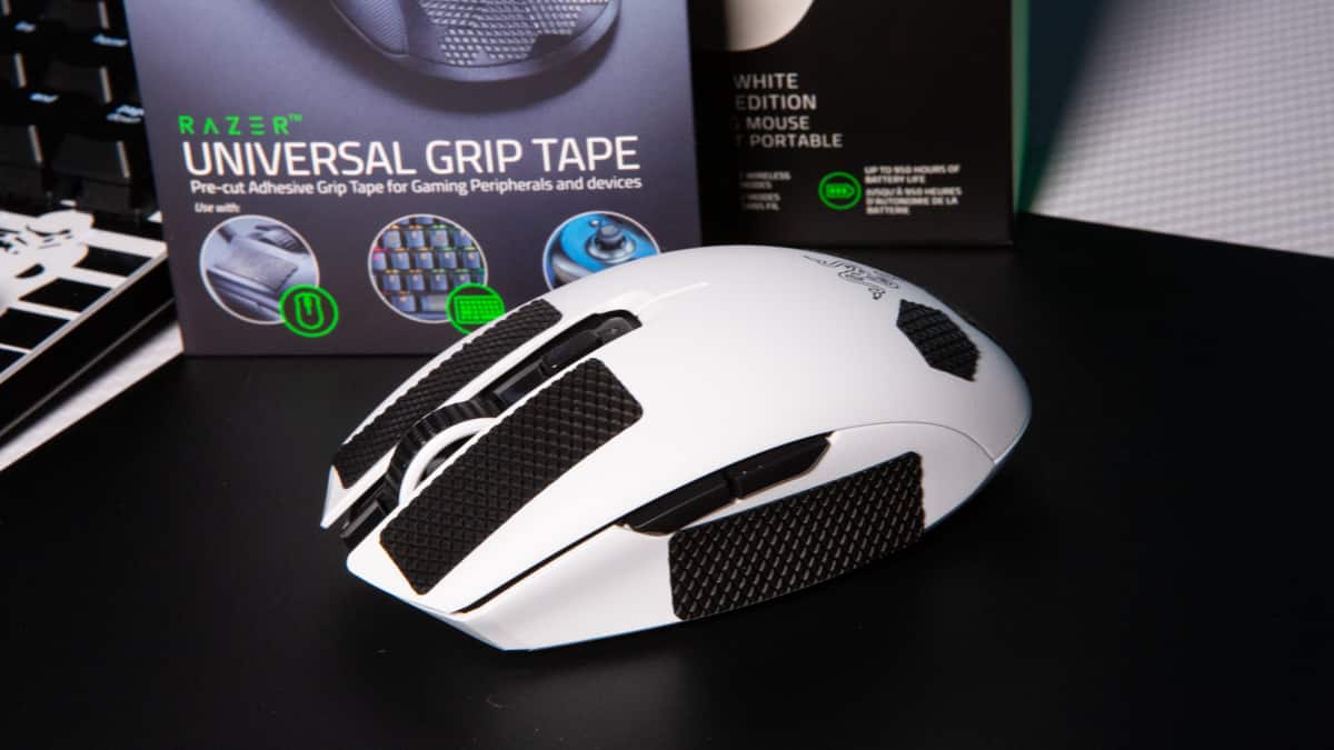 Razer Orochi V2 mouse with universal grip tape