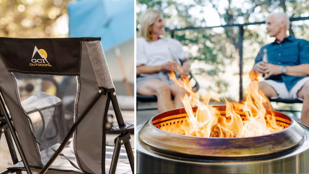 Dick's firepit and chair