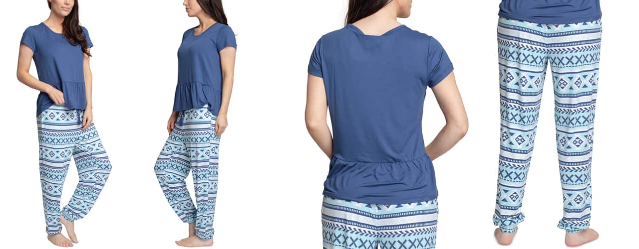 Muk Luk tribal blue Pajama Set