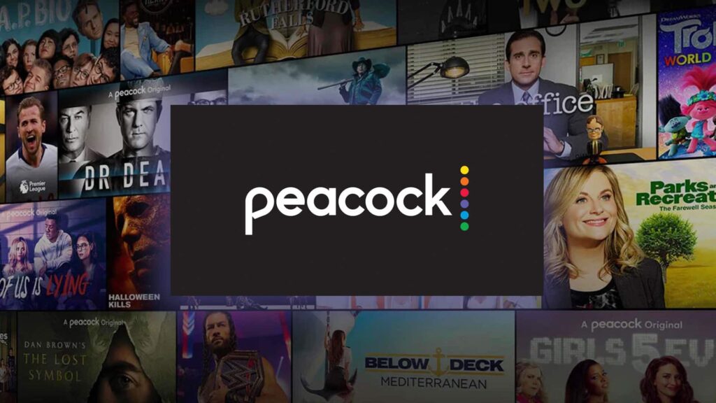 peacock shows and logo