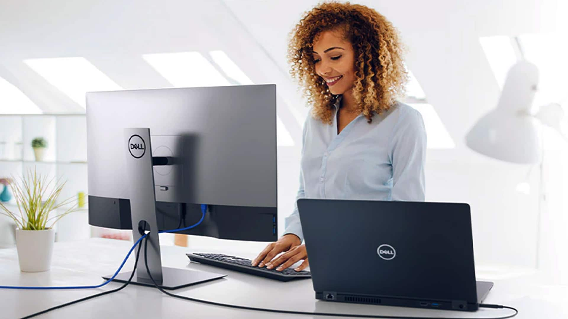 Business women working on computers