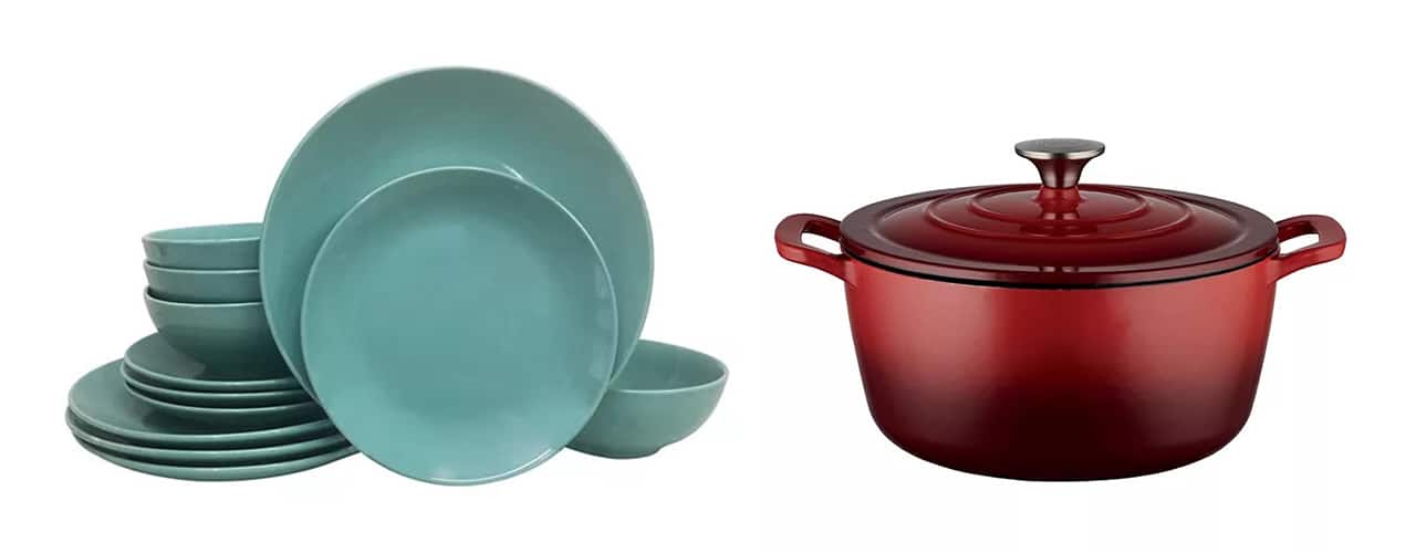 dinner plat set and dutch oven
