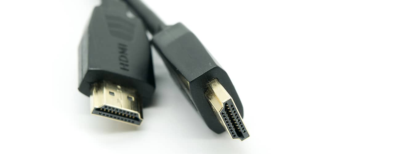 hdmi cables on white