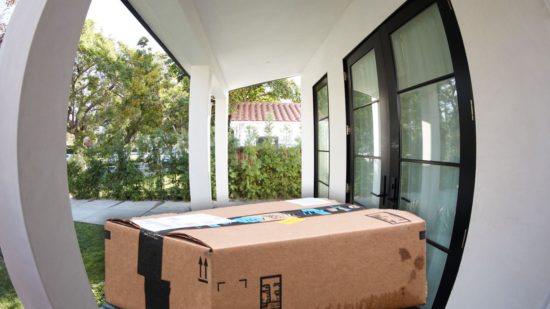 package on front porch