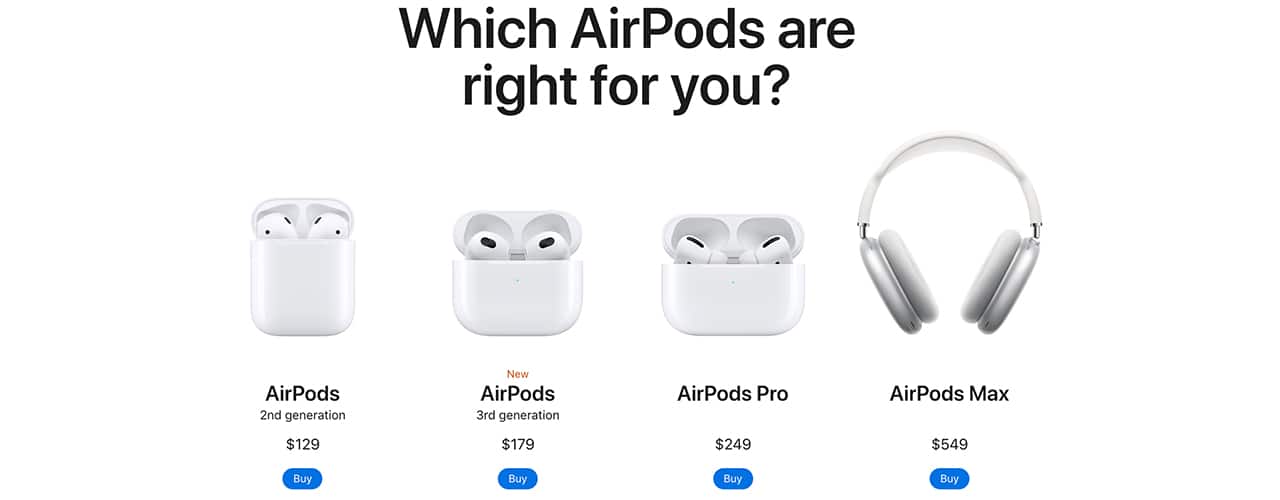 which AirPods are right for you?