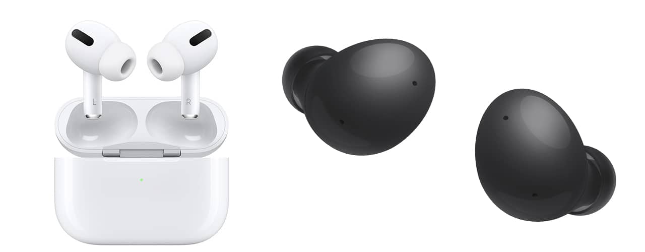 apple airpods pro and samsung galaxy buds