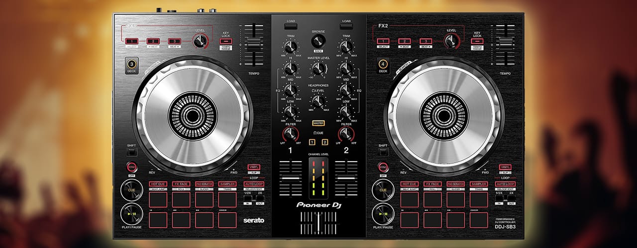 Pioneer DJ DDJ-SB3 Serato DJ Controller with Pad Scratch