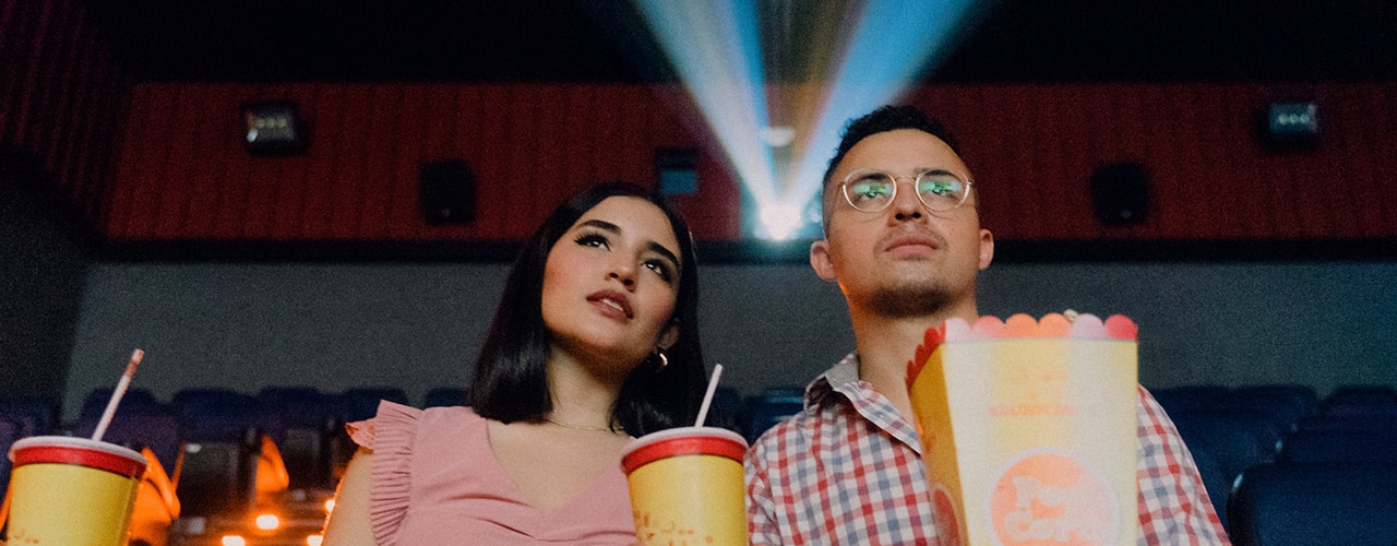 couple in movie theater