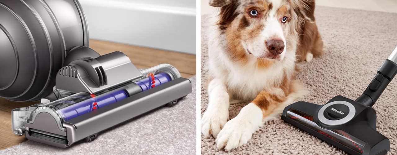Dyson Ball Multi Floor Origin High Performance HEPA Filter Upright Vacuum and Miele Classic C1 Bagged Canister Vacuum