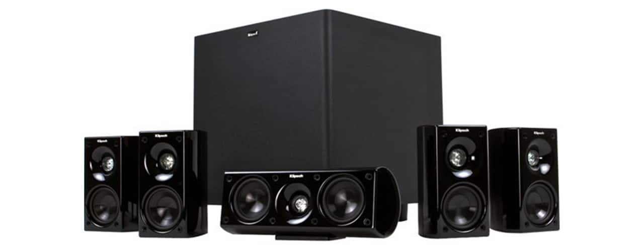 Klipsch HD Theater HDT 600 5.1 Speaker System, High Gloss Black, Black Pica Vinyl