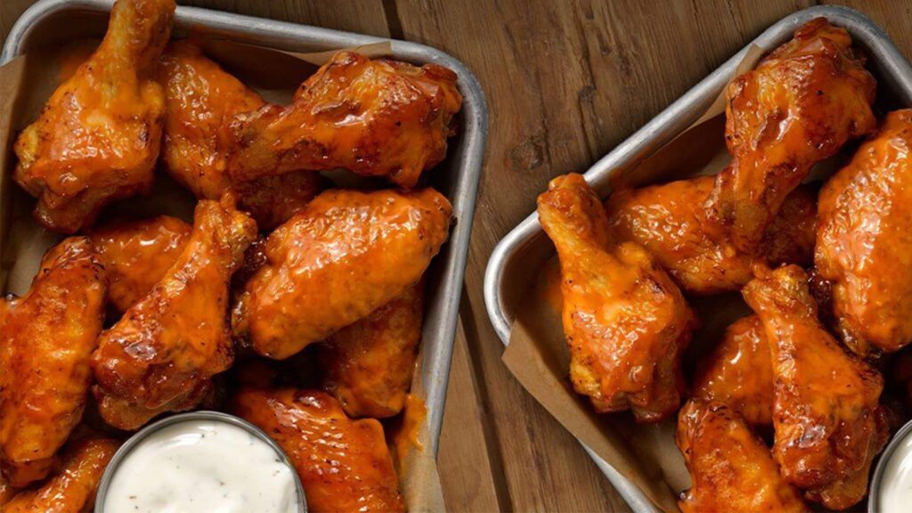 wings on trays