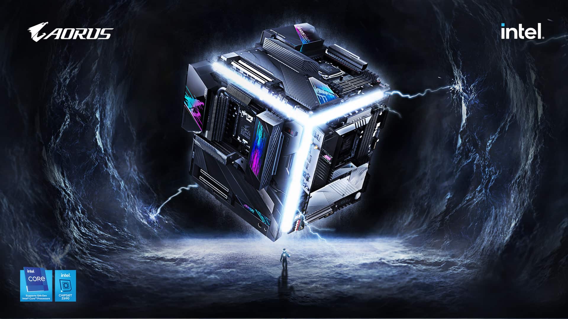 Gigabyte Z690 Motherboard in a cube