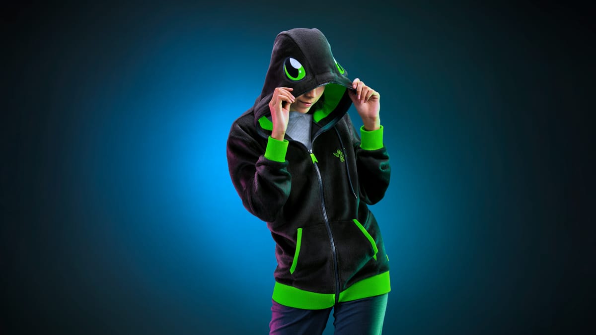 go green with razer sneki snek hoodie