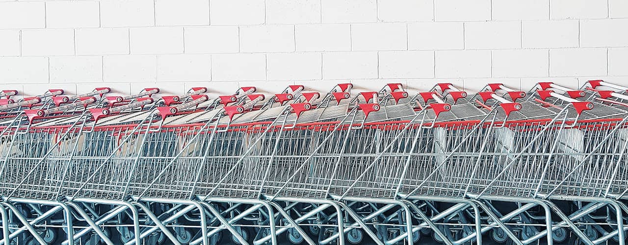 shopping carts lined up