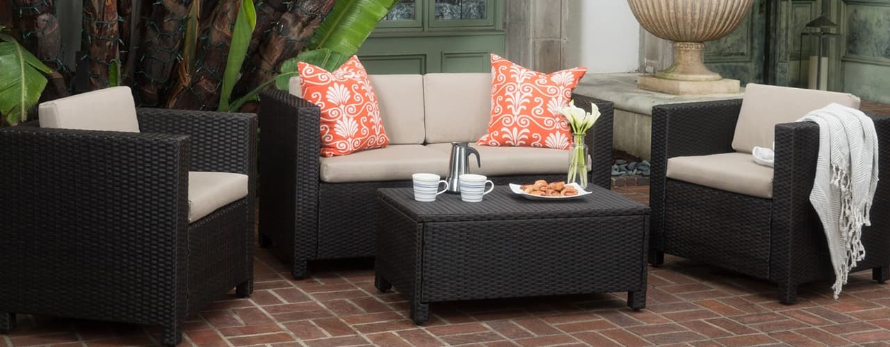 Puerta Outdoor 4-pc. Sofa Set by Christopher Knight Home