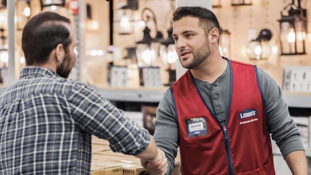 working with Lowe's employee