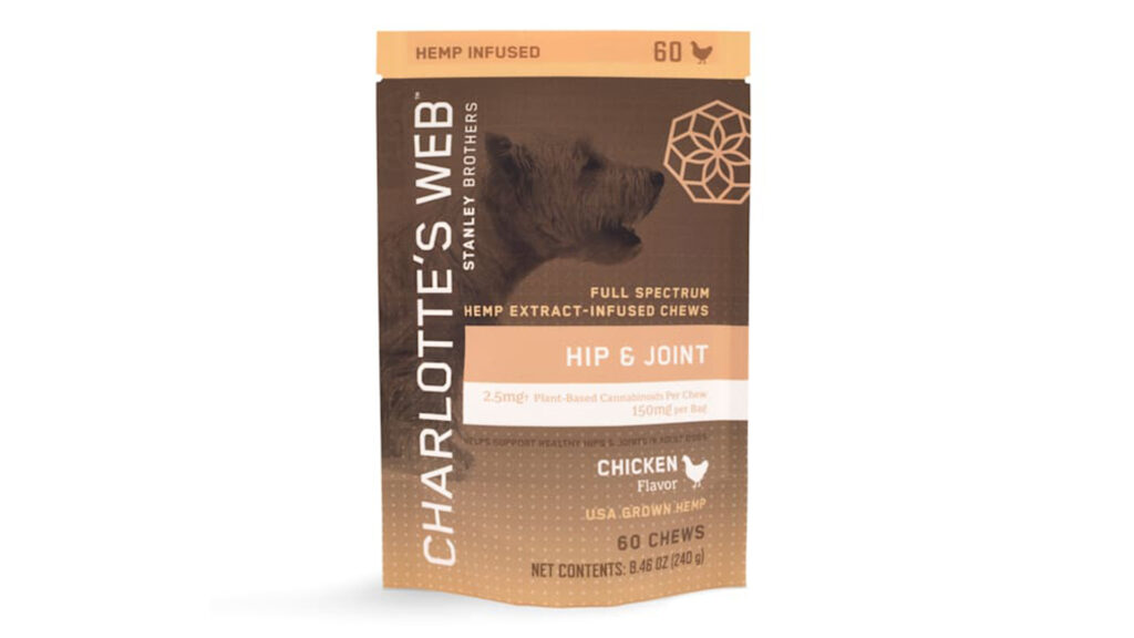 Charlotte's Web Hemp Infused Hip and Joint Chicken Flavored Chews for Dogs