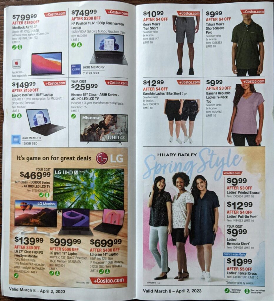Costco coupon book march 2023 ad scan prices