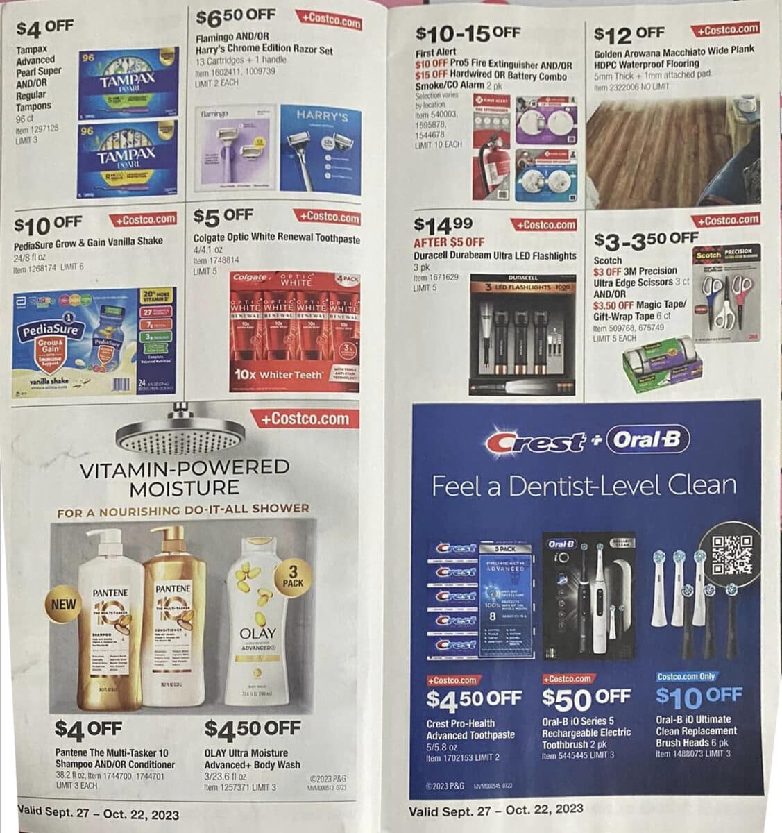 Costco Coupon Book Scan for September October 2023