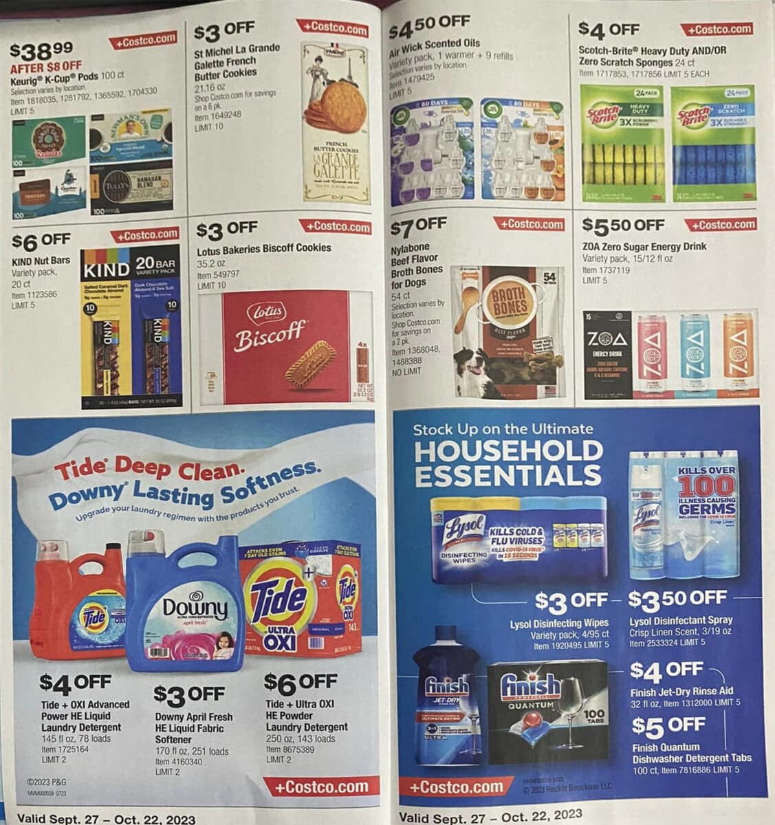 Costco Coupon Book Scan for September October 2023