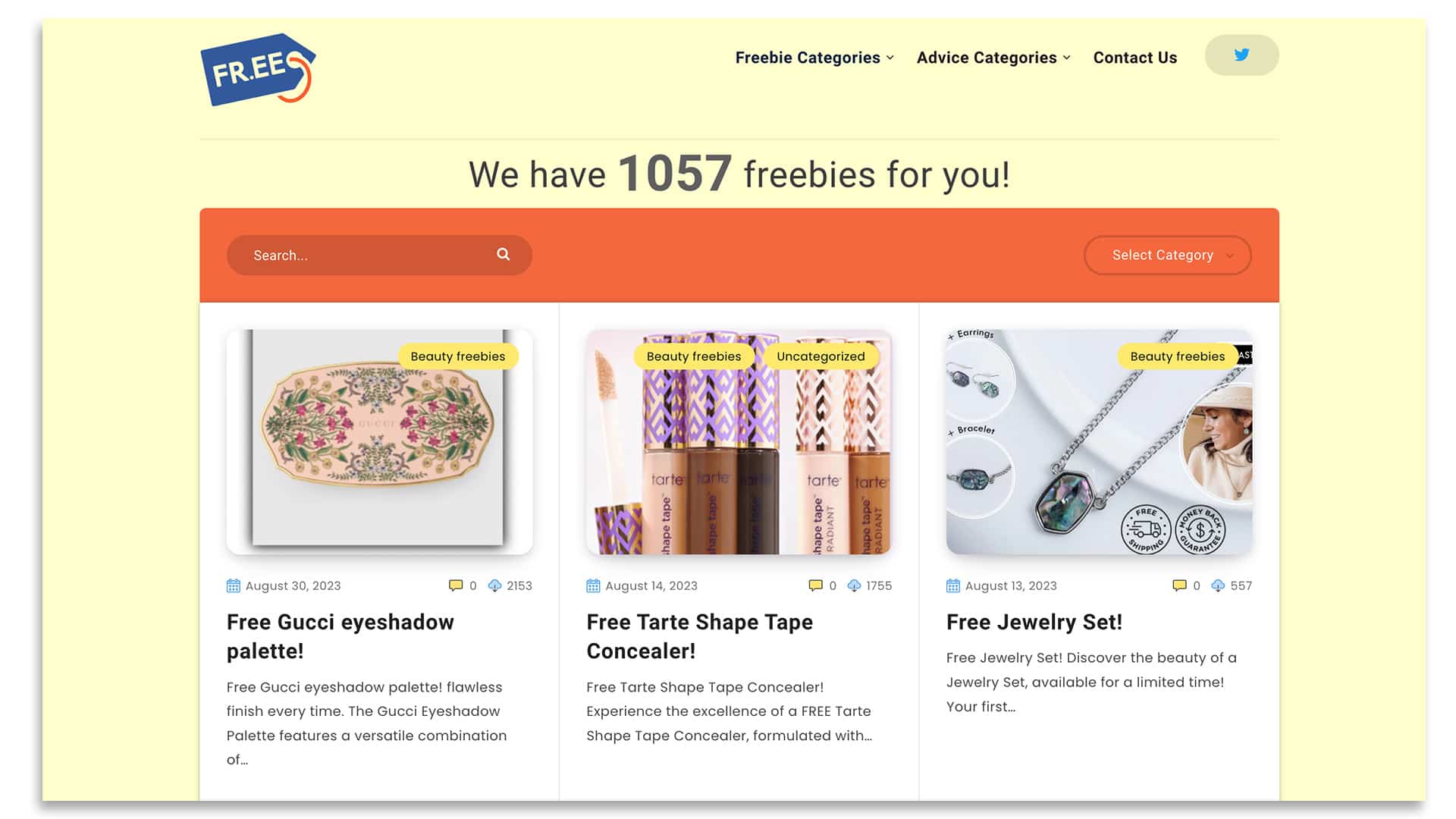 Free product samples directory