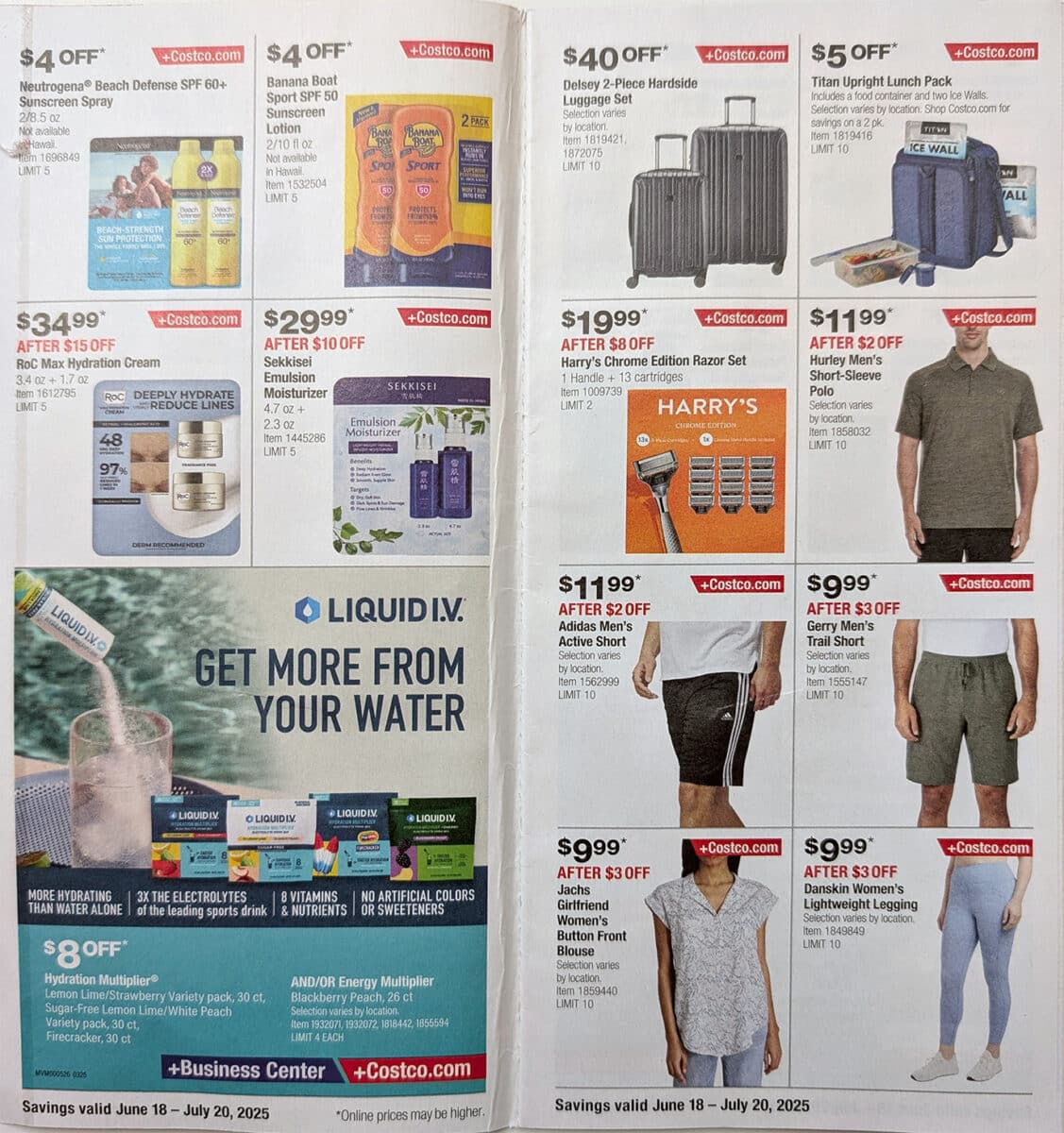 ad scan of the Costco Coupon Book for June and July, created by Slickdeals