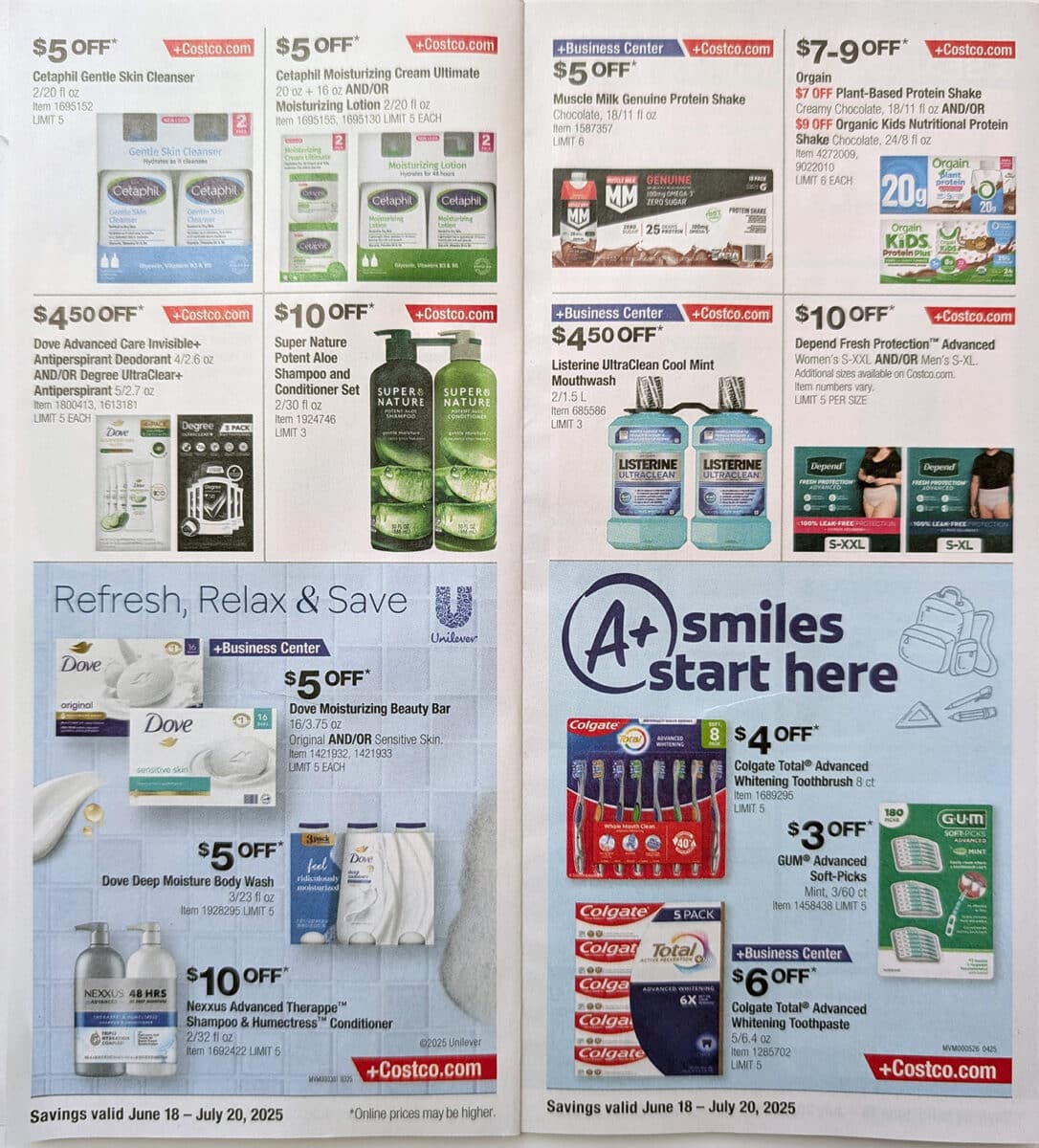 ad scan of the Costco Coupon Book for June and July, created by Slickdeals