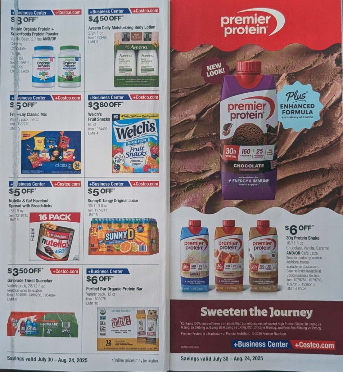 ad scan of the costco coupon book from Slickdeals August 2025
