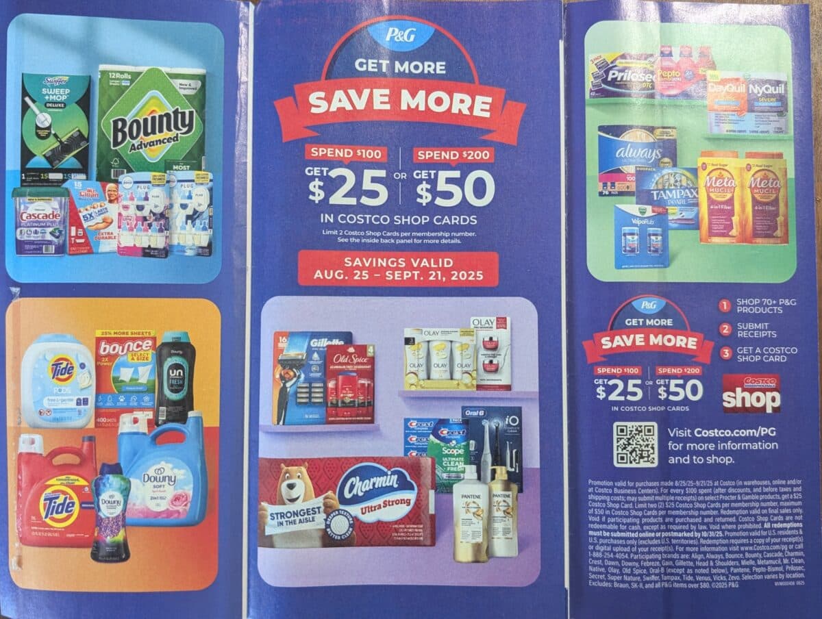 ad scan of the costco coupon book september 2025 from Slickdeals