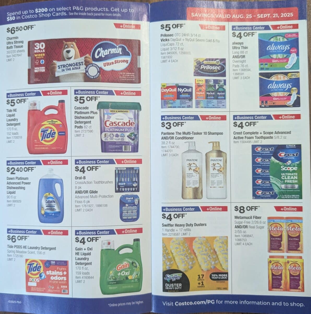 ad scan of the costco coupon book september 2025 from Slickdeals