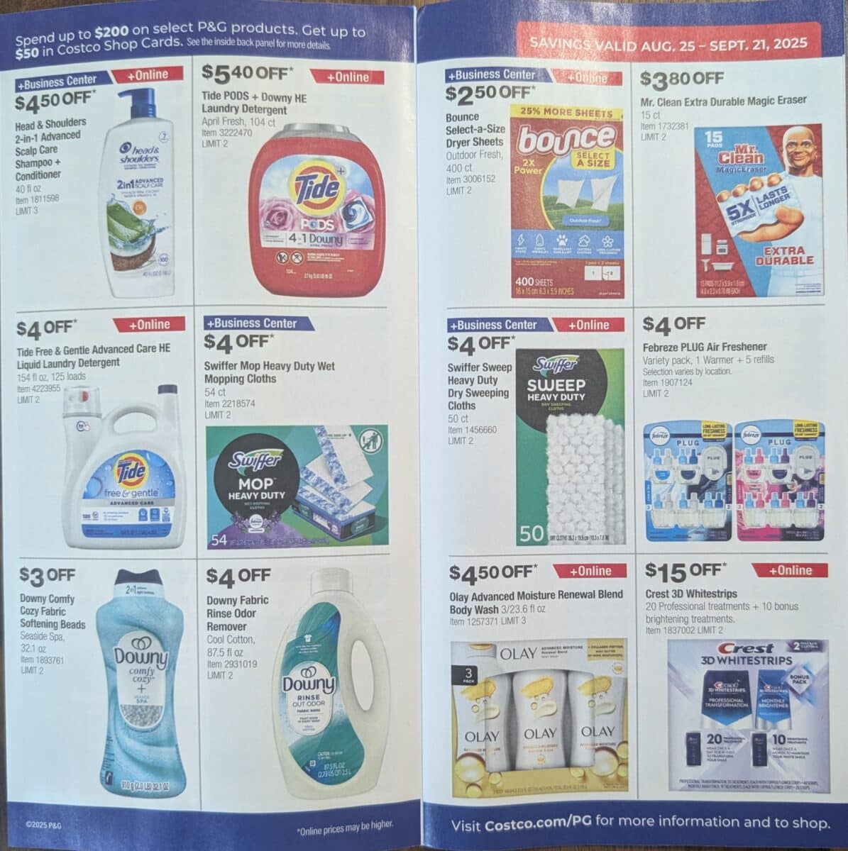 ad scan of the costco coupon book september 2025 from Slickdeals