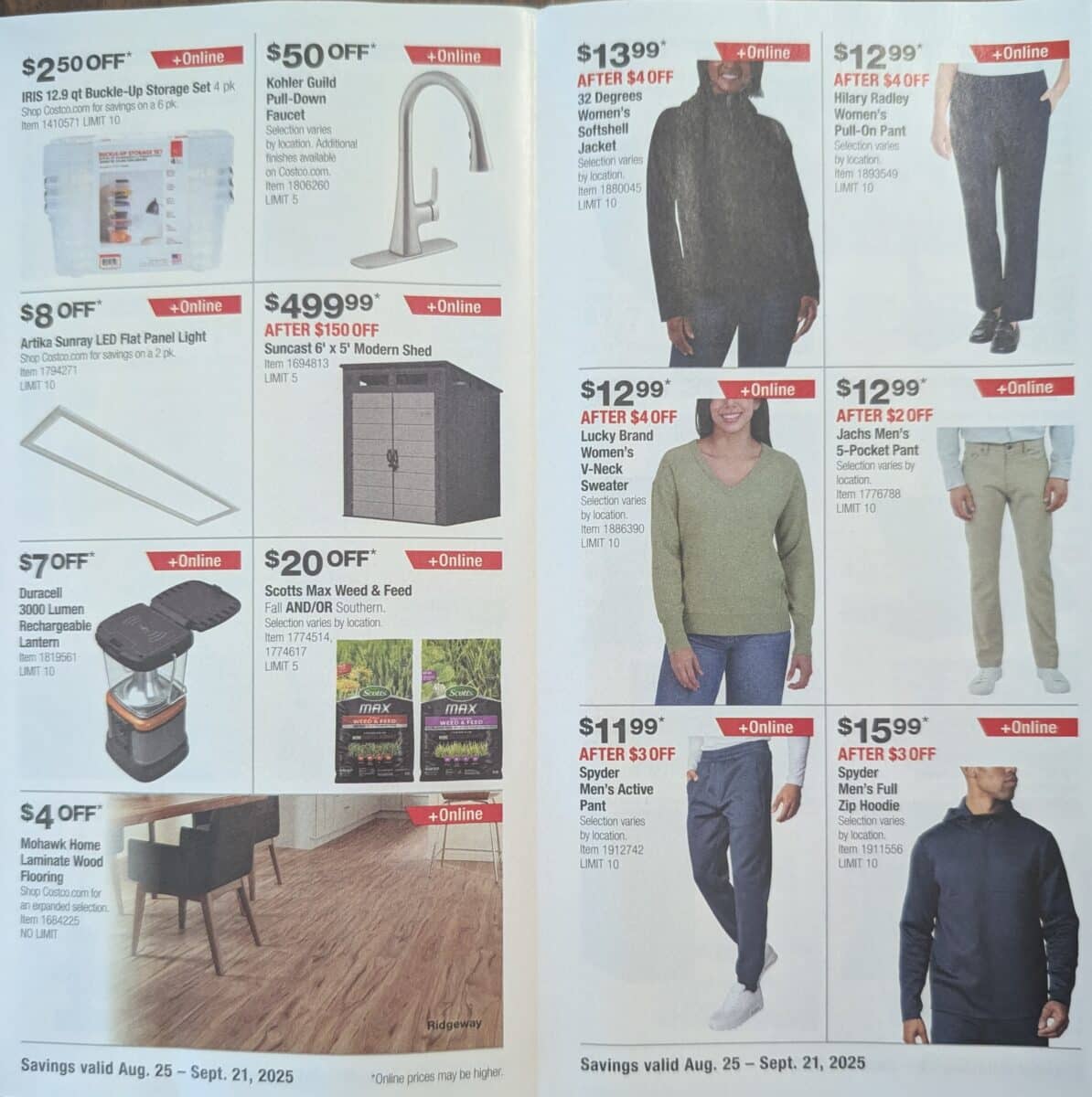 ad scan of the costco coupon book september 2025 from Slickdeals