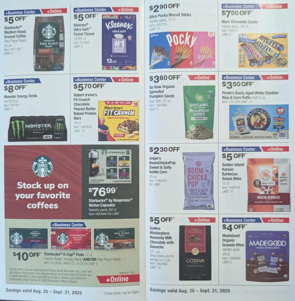 ad scan of the costco coupon book september 2025 from Slickdeals