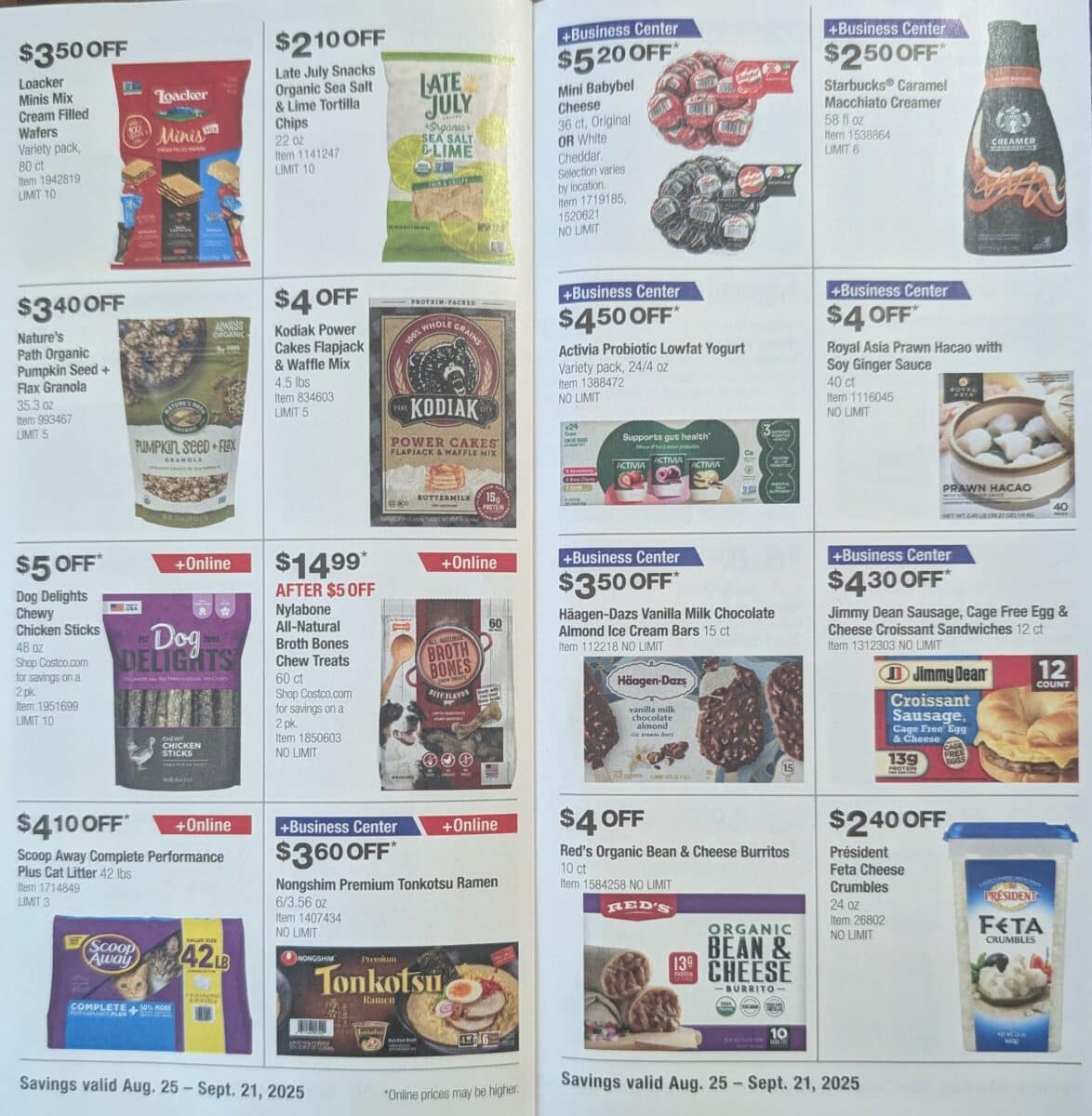 ad scan of the costco coupon book september 2025 from Slickdeals