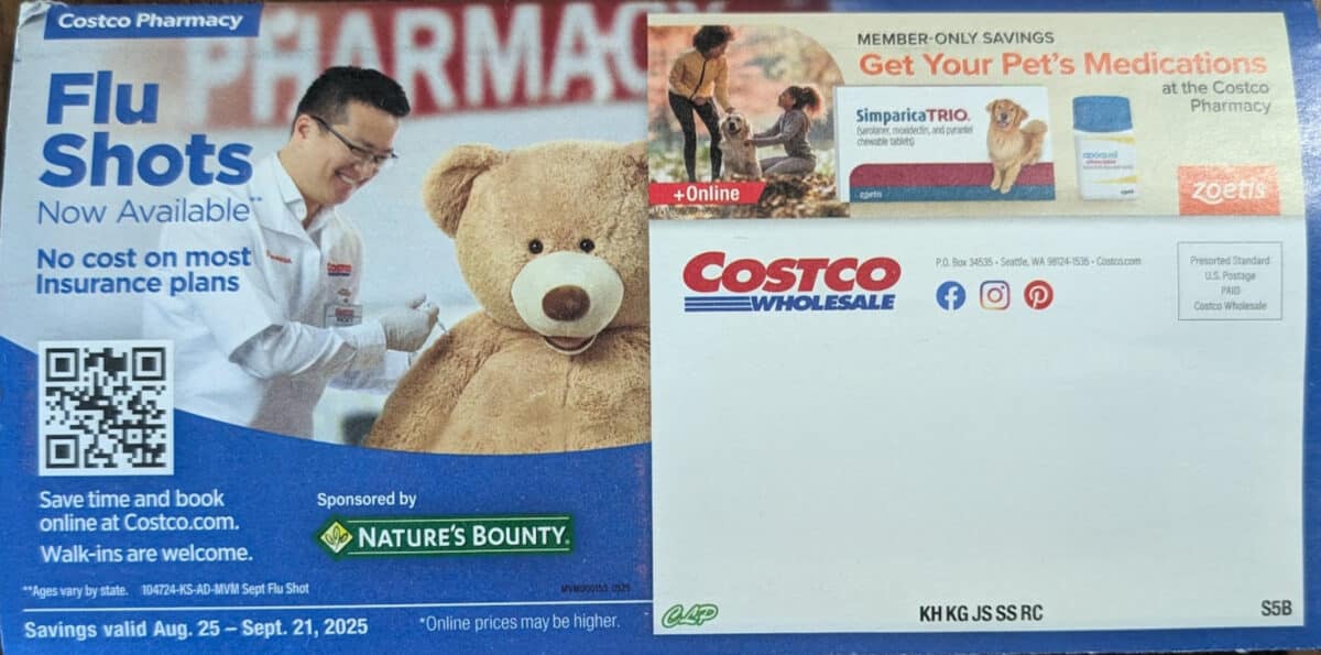 ad scan of the costco coupon book september 2025 from Slickdeals