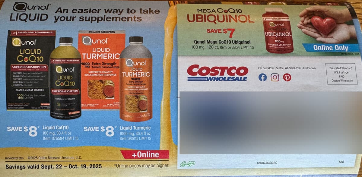ad scan of the costco coupon book october 2025 from Slickdeals