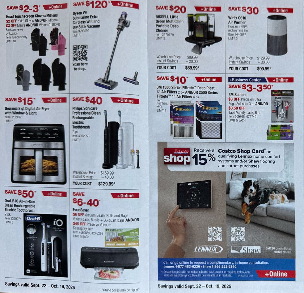 ad scan of the costco coupon book october 2025 from Slickdeals