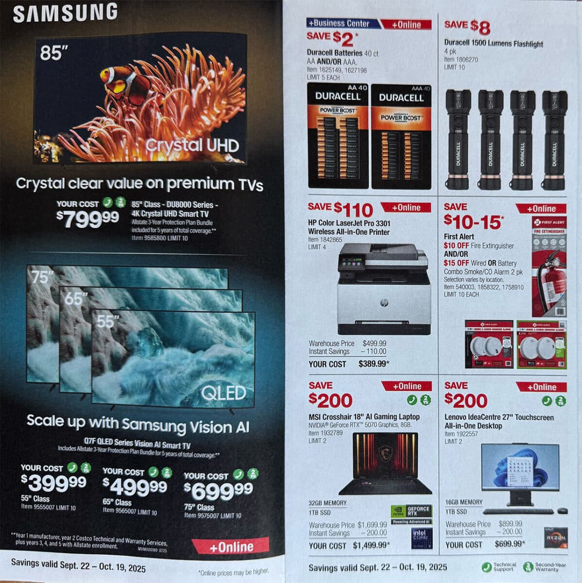 ad scan of the costco coupon book october 2025 from Slickdeals